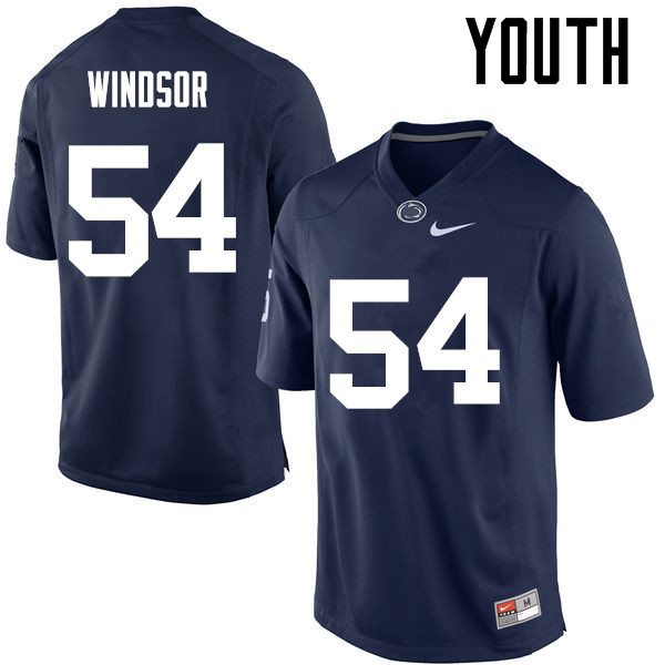 NCAA Nike Youth Penn State Nittany Lions Robert Windsor #54 College Football Authentic Navy Stitched Jersey BJP0598WF